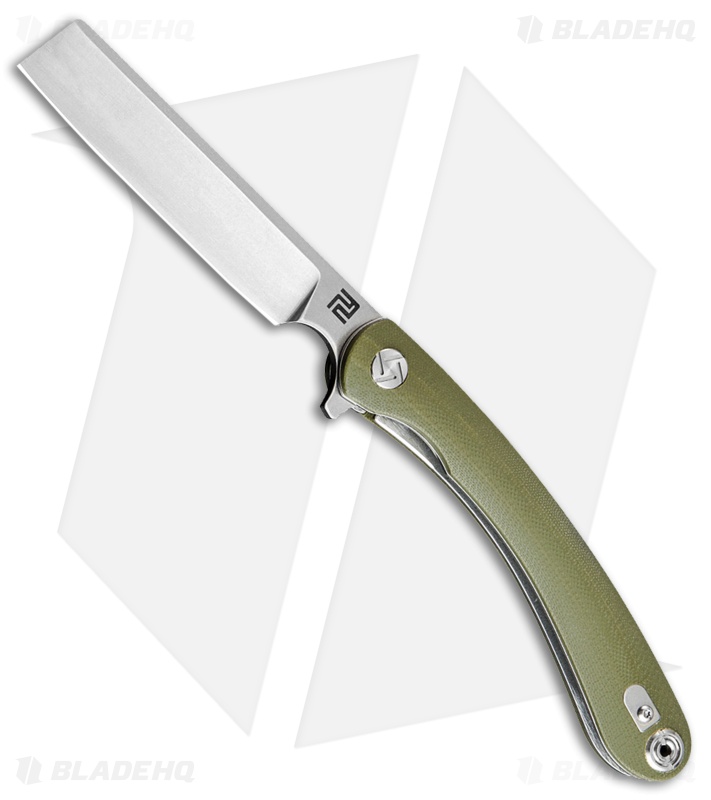 Artisan Cutlery Small Orthodox Liner Lock Knife OD Green G-10 (2.75" Stonewash)