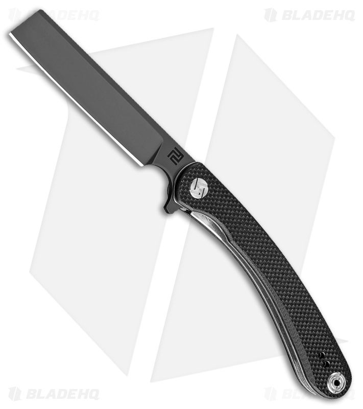 Artisan Cutlery Small Orthodox LinerLock Knife Textured Black G-10 (2.75" Black)