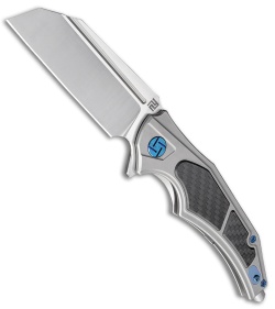 Artisan Cutlery Apache Frame Lock Knife Gray Ti/Carbon Fiber (3.5" Satin M390)