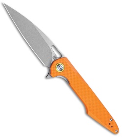 Artisan Cutlery Small Archaeo Liner Lock Knife Orange G-10 (3" Stonewash)