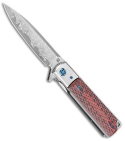 Artisan Cutlery Classic Liner Lock Knife Brown G-10 (3.8" Damascus) 