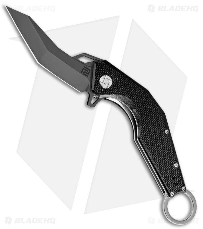Artisan Cutlery Cobra Liner Lock Knife Black G-10 (3.5" Black D2)