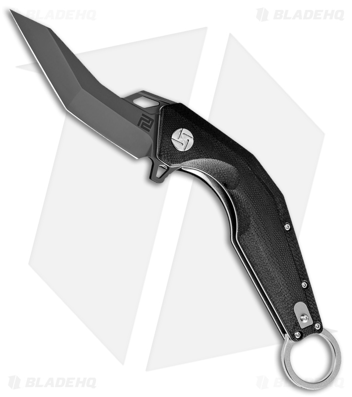 Artisan Cutlery Cobra Liner Lock Knife Smooth Black G-10 (3.5" Black D2)