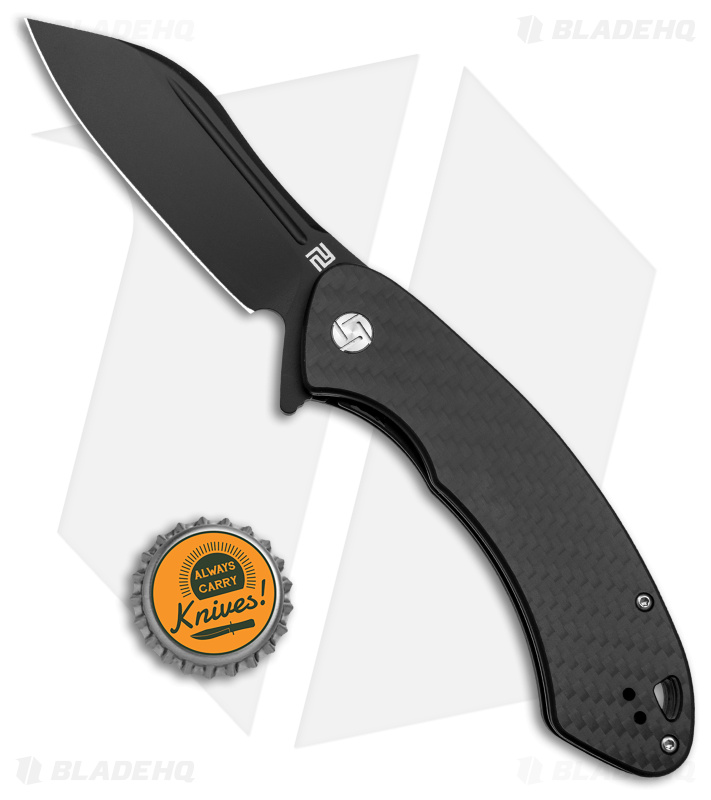 Artisan Cutlery Eterno Liner Lock Knife Carbon Fiber (3.5" Black D2)