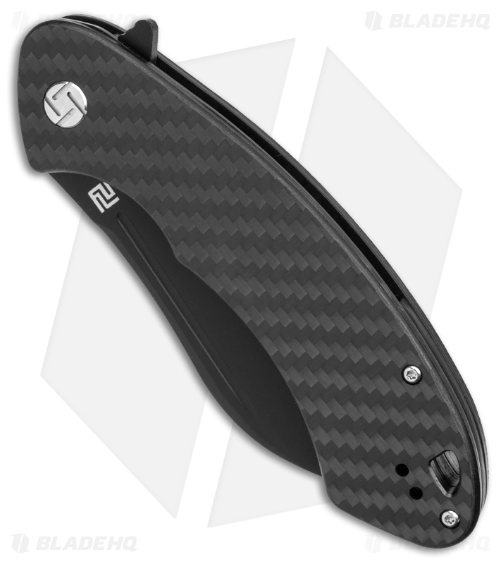 Artisan Cutlery Eterno Liner Lock Knife Carbon Fiber (3.5" Black D2)