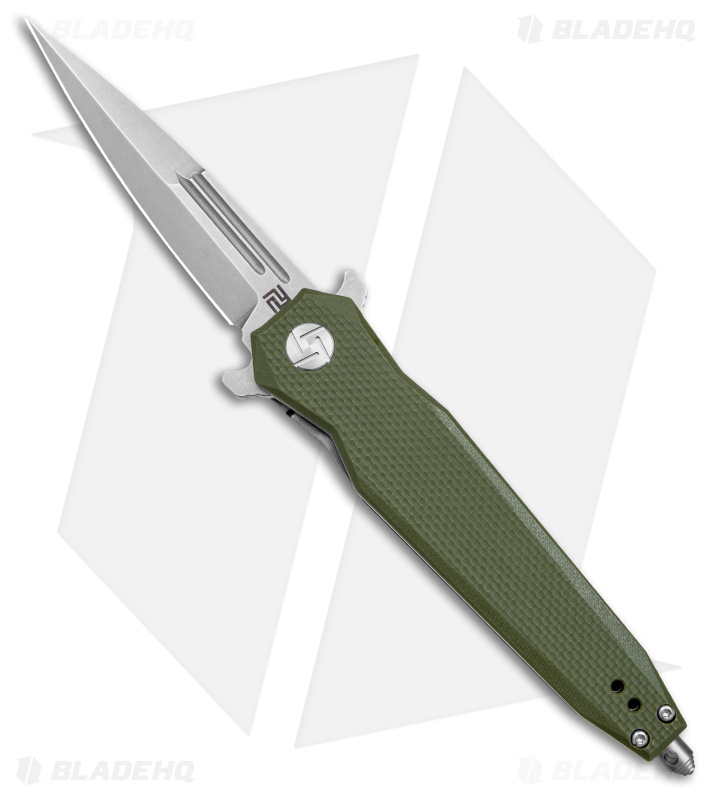 Artisan Cutlery Hornet Liner Lock Knife OD Green G-10 (3.54" Satin D2)
