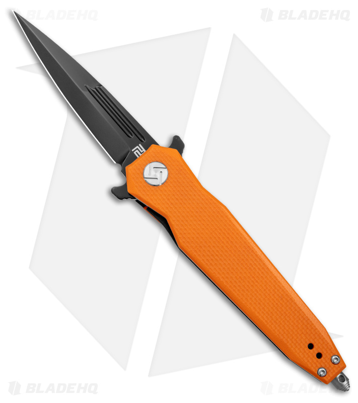 Artisan Cutlery Hornet Liner Lock Knife Orange G-10 (3.54" Black D2)