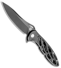 Artisan Cutlery Hoverwing Frame Lock Knife Black (3.75" Black D2)