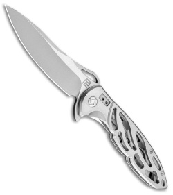 Artisan Cutlery Hoverwing Frame Lock Knife Gray (3.75" Stonewash D2)