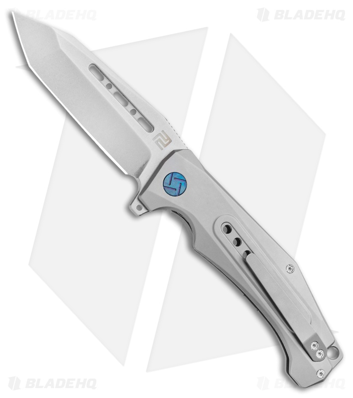 Inspirations marinesaupointdecroixヴェロニク Artisan Cutlery Jungle Frame Lock Knife Gray Titanium (3.8