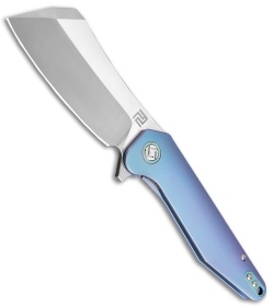 Artisan Cutlery Osprey Frame Lock Knife Blue Titanium (3.6" Stonewash)