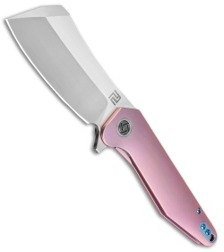 Artisan Cutlery Osprey Frame Lock Knife Pink Ti (3.6" Satin Bohler M390)