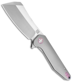 Artisan Cutlery Osprey Frame Lock Knife Gray Ti (3.6" Satin CPM-S35VN)