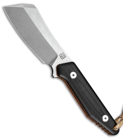 Artisan Osprey Fixed Blade Knife Black G-10 + Orange (4" Stonewash)