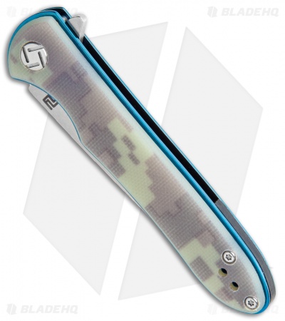 Artisan Cutlery Small Shark Liner Lock Knife Digital Camo G-10 (3" Stonewash)
