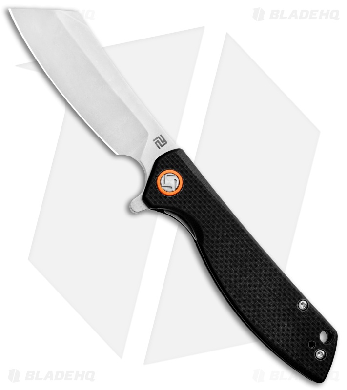 Artisan Cutlery Small Tomahawk Liner Lock Knife Black G-10 (3" Stonewash)