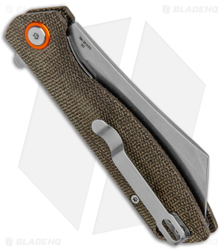 Artisan Cutlery Small Tomahawk Liner Lock Knife Micarta (3" Stonewash)