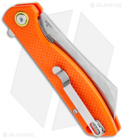 Artisan Cutlery Small Tomahawk Liner Lock Knife Orange G-10 (3" Stonewash)