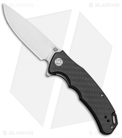 Artisan Cutlery Small Tradition Liner Lock Knife Carbon Fiber (3" Stonewash) 