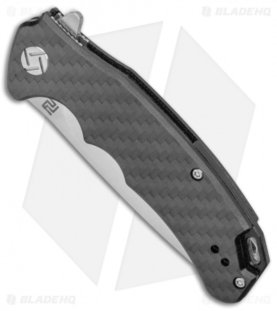 Artisan Cutlery Small Tradition Liner Lock Knife Carbon Fiber (3" Stonewash) 