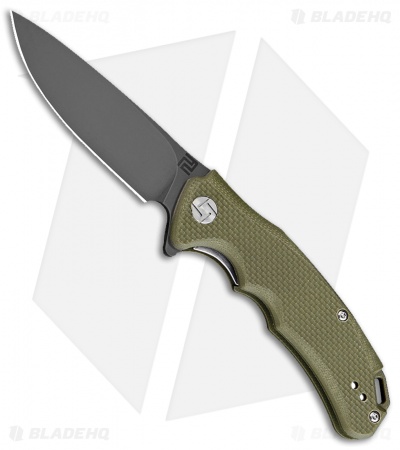 Artisan Cutlery Tradition Liner Lock Knife OD Green G-10 (3.8" Black) 