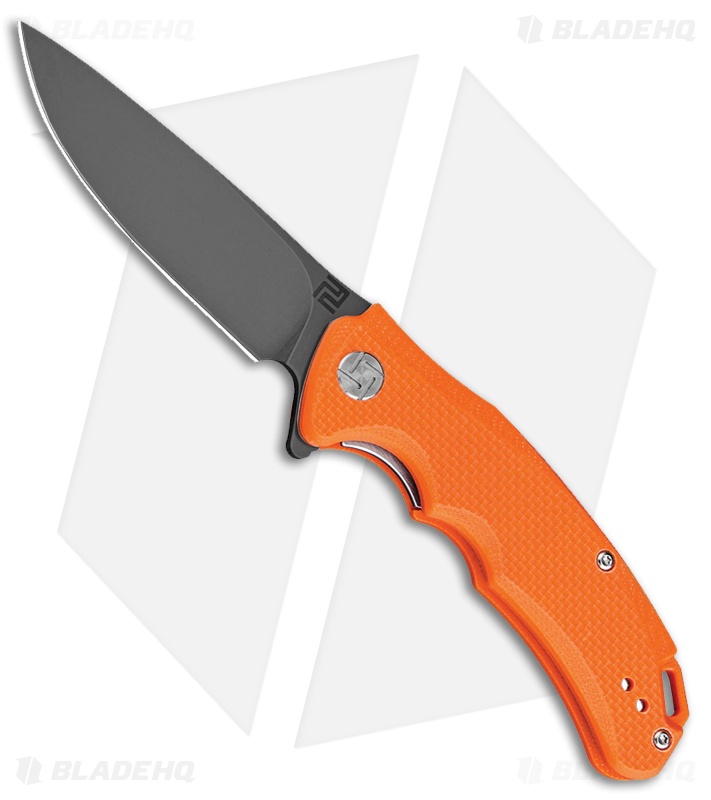 Artisan Cutlery Tradition Liner Lock Knife Orange G-10 (3.8" Black) 