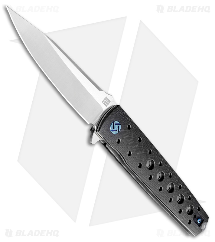Artisan Cutlery Virginia Liner Lock Knife Black G-10 (3.8" Satin CPM-S35VN)