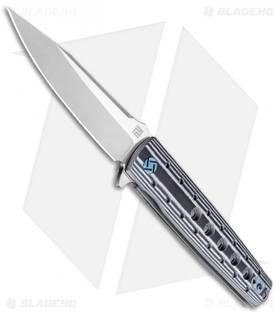 Artisan Cutlery Virginia Liner Lock Knife Black/White G-10 (3.8" Satin S35VN)