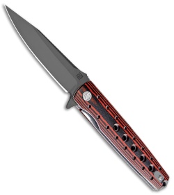 Artisan Cutlery Virginia Liner Lock Knife Smooth Black/Red G-10 (3.8" Black)