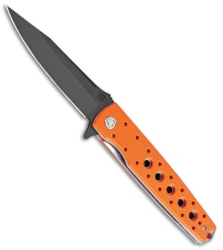 Artisan Cutlery Virginia Liner Lock Knife Textured Orange G-10 (3.8" Black)