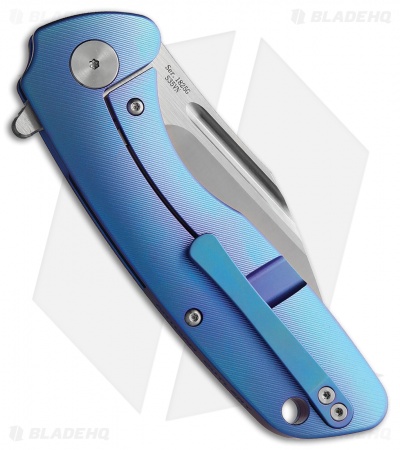 Artisan Cutlery Wren Frame Lock Knife Blue Ti (3" Satin CPM-S35VN) 