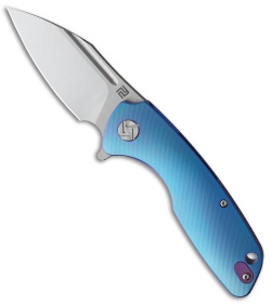 Artisan Cutlery Wren Frame Lock Knife Blue Ti (3" Satin CPM-S35VN) 