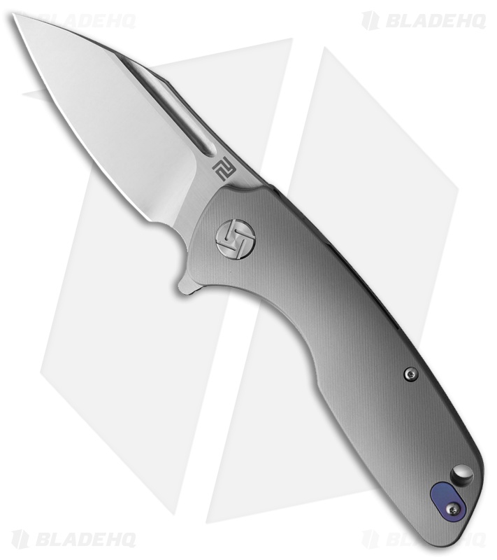 Artisan Cutlery Wren Frame Lock Knife Gray Ti (3" Satin CPM-S35VN) 