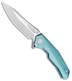 Artisan Cutlery Zumwalt Frame Lock Knife Green Titanium (3.8" Satin M390)