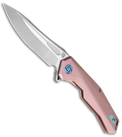 Artisan Cutlery Zumwalt Frame Lock Knife Rose Pink Titanium (3.8" Satin M390)