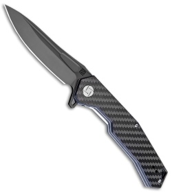 Artisan Cutlery Zumwalt Liner Lock Knife Black Carbon Fiber (3.8" Black)