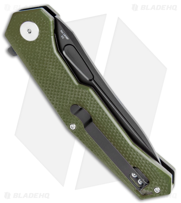 Artisan Cutlery Zumwalt Liner Lock Knife Textured OD Green G-10 (3.8" Black)