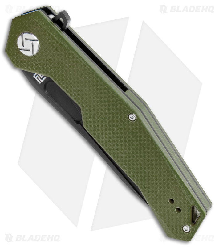 Artisan Cutlery Zumwalt Liner Lock Knife Textured OD Green G-10 (3.8" Black)