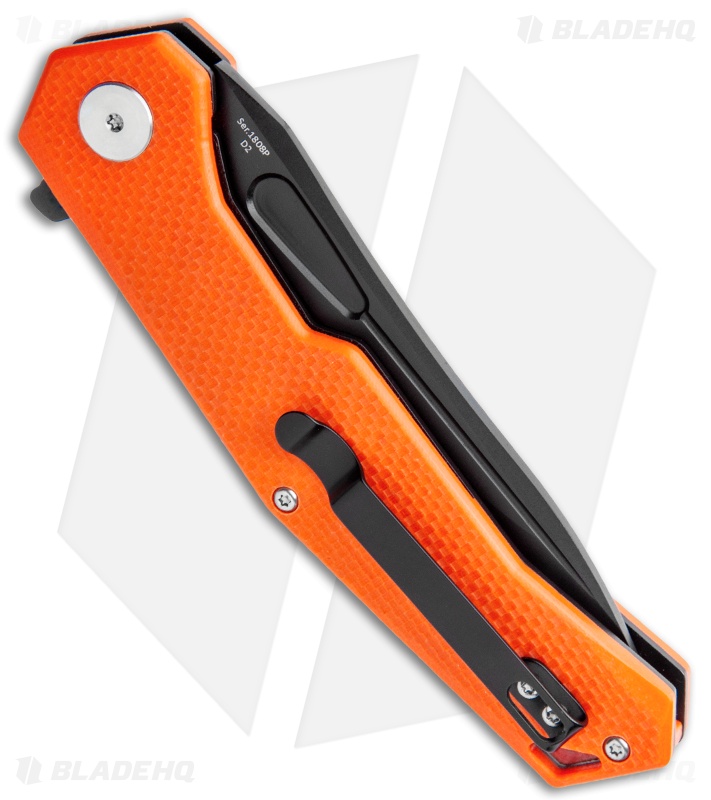 Artisan Cutlery Zumwalt Liner Lock Knife Textured Orange G-10 (3.8" Black)