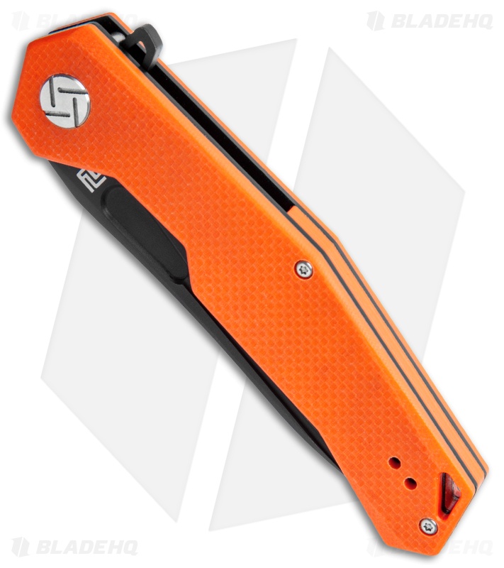 Artisan Cutlery Zumwalt Liner Lock Knife Textured Orange G-10 (3.8" Black)