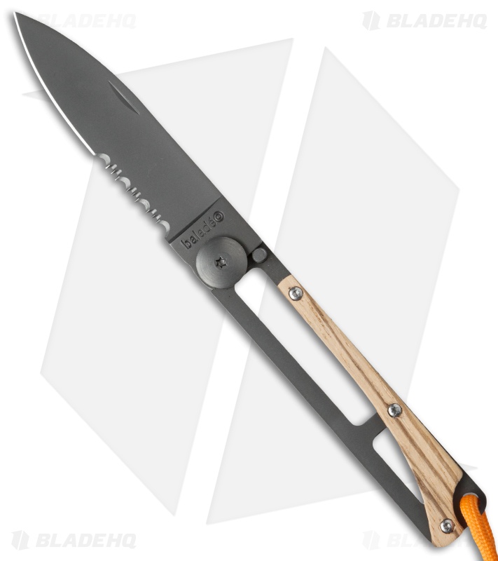Baladeo Papagayo Skinny Framelock Knife (3.25" Gray Serr) 