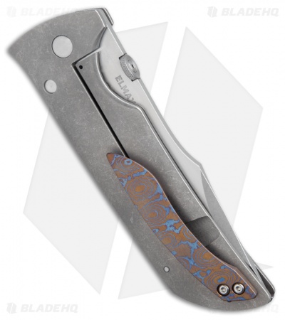 John Barker Knives Custom Shuck Tanto Frame Lock Titanium (3.75" Tumble) 