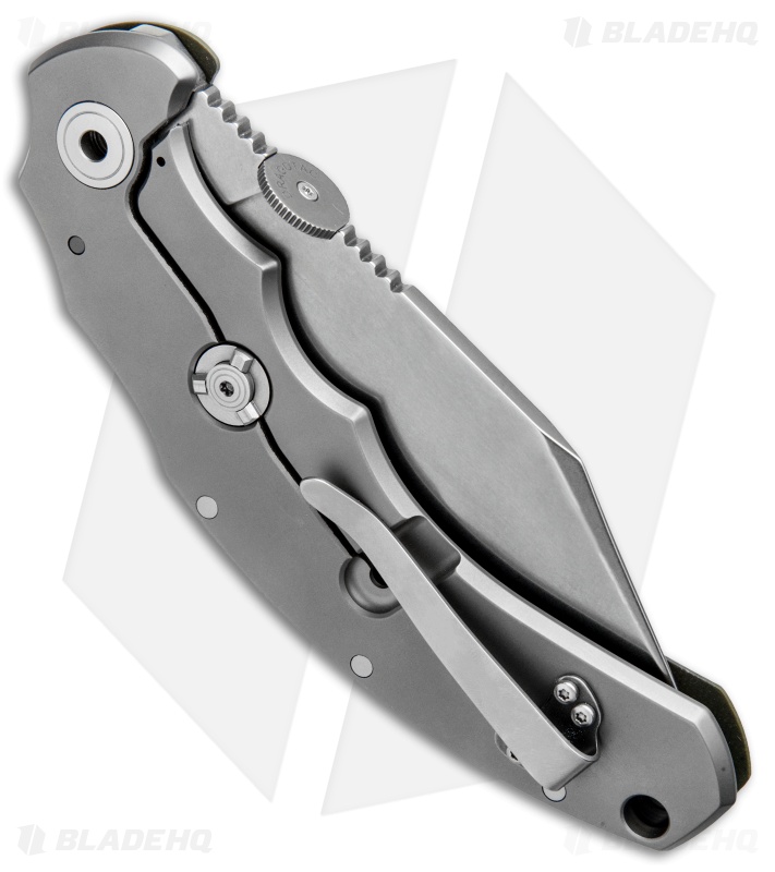 Bastinelli Big Dragotac Titanium Framelock Knife Green G-10 (4.5