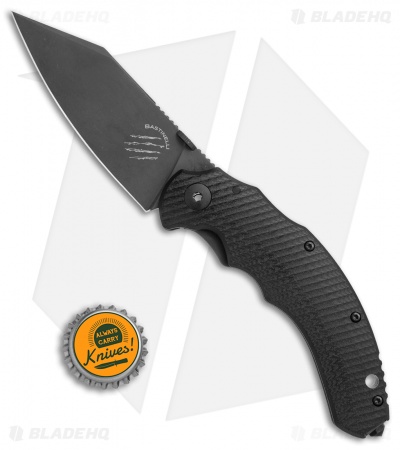 Bastinelli Dragotac Compact Titanium Frame Lock Knife Black G-10 (3.625" Black)