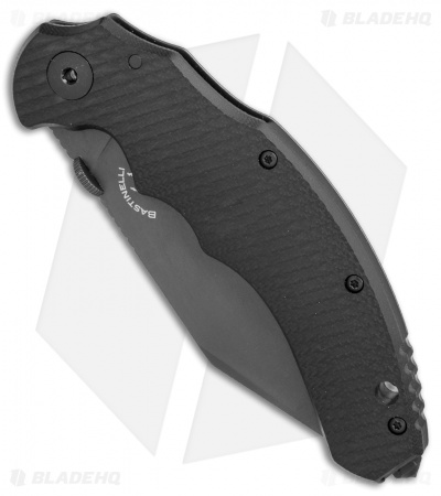 Bastinelli Dragotac Compact Titanium Frame Lock Knife Black G-10 (3.625" Black)