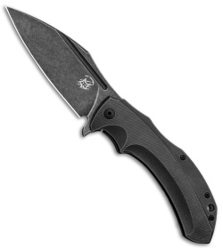 Fox Knives Bastinelli Shadow Frame Lock Flipper Knife (3.75" Black Stonewash)