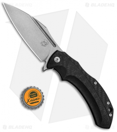 Fox Knives Bastinelli Shadow Frame Lock Flipper Knife (3.75" Stonewash) FX-533CF