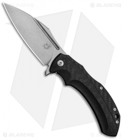 Fox Knives Bastinelli Shadow Frame Lock Flipper Knife (3.75" Stonewash) FX-533CF