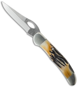 Bear & Son Cowhand Lockback Knife India Stag Bone (2.875" Satin) 5149L