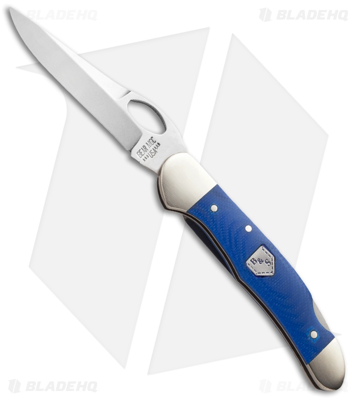Bear & Son Blue Jean Cowhand Lockback Knife Blue G10 (2.875" Satin) G149LB